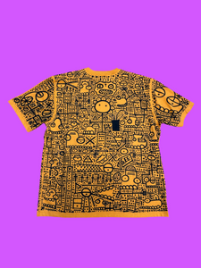 “Blickstynine” All Over Paint Shirt - 6 - XL