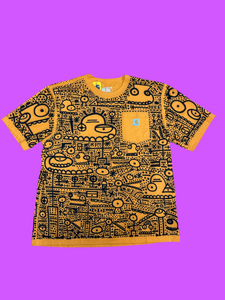 “Blickstynine” All Over Paint Shirt - 6 - XL