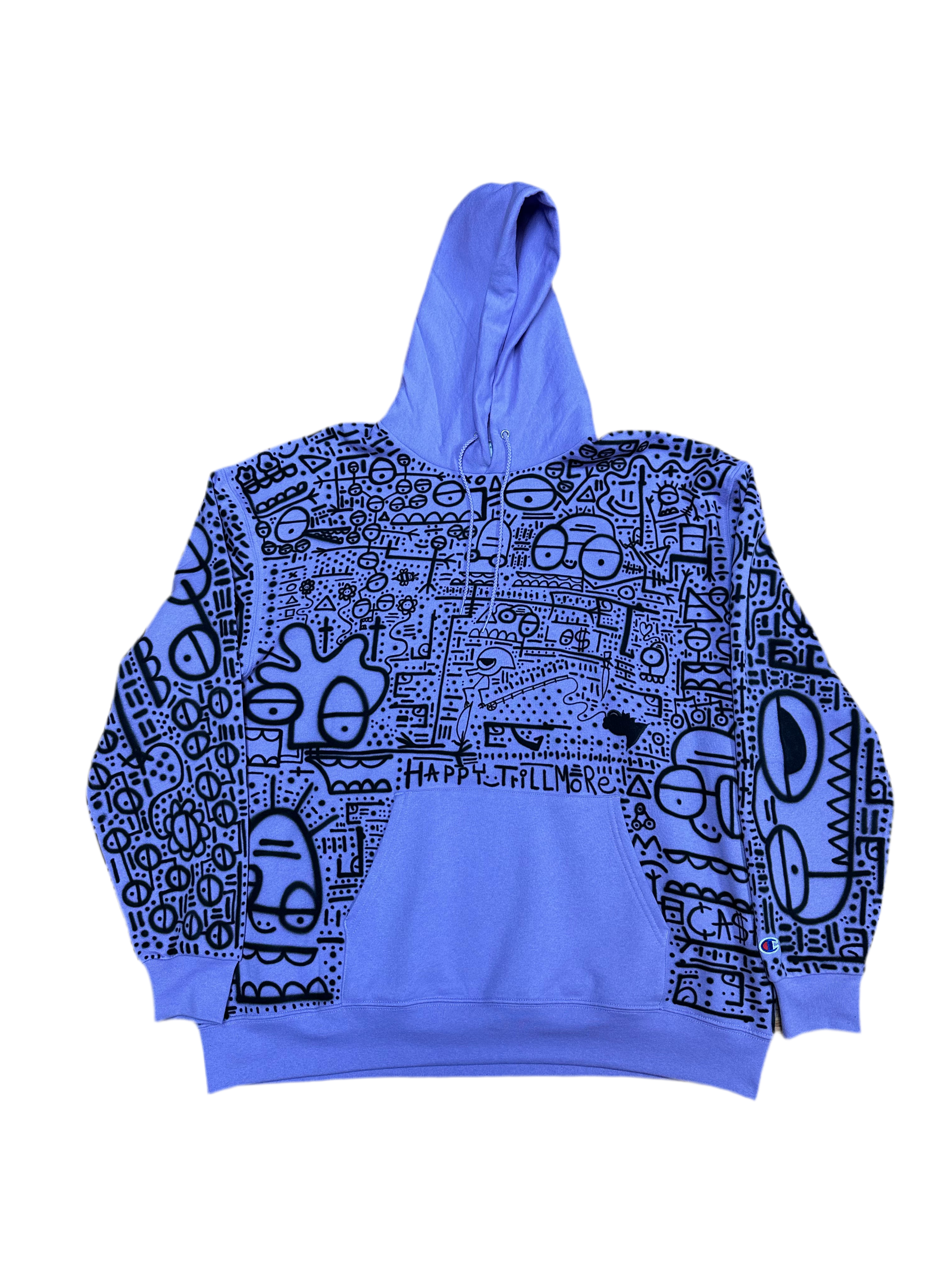 Blickstynine” All Over Paint Hoodie - 2 - XXL – Happy Trillmore