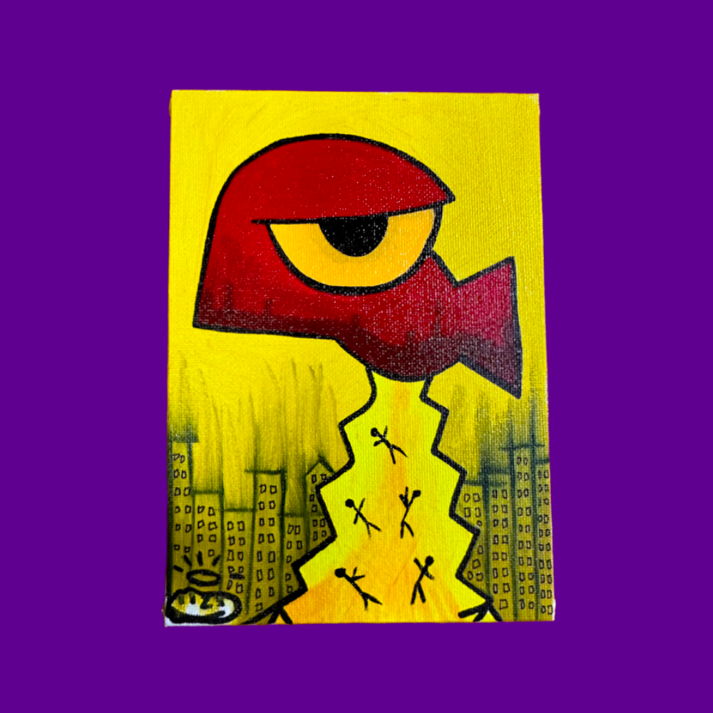 “Invader Bird” - Canvas